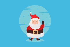 Santa claus cartoon character waving design Product Image 2