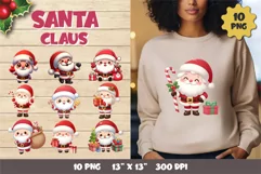 Santa Claus Cartoon. Clipart, PNG. Product Image 1