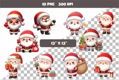 Santa Claus Cartoon. Clipart, PNG. Product Image 2
