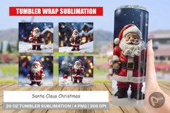 Tumbler Sublimation Santa Claus Christmas Product Image 1
