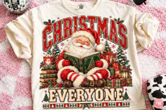 Santa Claus Christmas Book Lover PNG Product Image 1