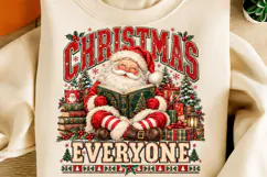Santa Claus Christmas Book Lover PNG Product Image 2