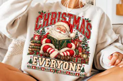 Santa Claus Christmas Book Lover PNG Product Image 3