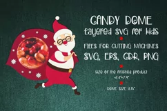 Santa Claus Christmas Candy Dome. Christmas Ornament. Paper craft template for cutting machines