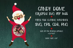 Santa Claus Christmas Candy Dome. Christmas Ornament. Paper craft template for cutting machines