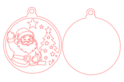 Santa Claus Christmas Laser Cut SVG Product Image 2