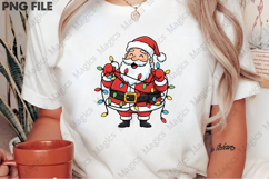 Santa Claus Christmas Lights PNG Product Image 2