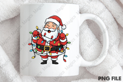 Santa Claus Christmas Lights PNG Product Image 4