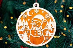 Santa Claus Christmas Ornament Laser Cut SVG Product Image 2