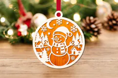 Santa Claus Christmas Ornament Laser Cut SVG Product Image 3