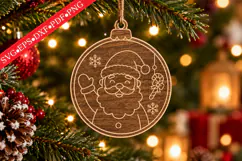 Santa Claus Christmas Ornament SVG Product Image 1