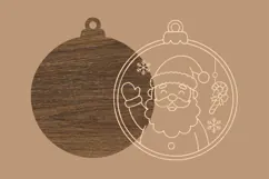 Santa Claus Christmas Ornament SVG Product Image 2