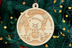 Santa Claus Christmas Ornament SVG Cut File Product Image 2