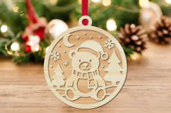 Santa Claus Christmas Ornament SVG Cut File Product Image 3