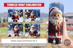 Tumbler Sublimation Santa Claus Christmas Product Image 1