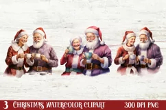Christmas Purple Santa Claus Sublimation, Christmas PNG Product Image 1