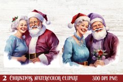 Christmas Purple Santa Claus Sublimation, Christmas PNG Product Image 1