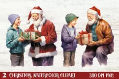 Christmas Purple Santa Claus Sublimation, Christmas PNG Product Image 1