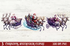 Christmas Purple Santa Claus Sublimation, Christmas PNG Product Image 1