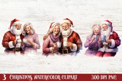 Christmas Purple Santa Claus Sublimation, Christmas PNG Product Image 1