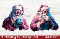 Christmas Purple Santa Claus Sublimation, Christmas PNG Product Image 1