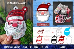 Santa Claus Confetti Shaker | 3D Santa Claus Ornament SVG Product Image 1