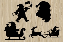 Santa Claus stencil silhouette SVG Product Image 1