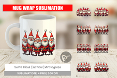 Santa Emotion Extravaganza Mug Wrap Product Image 1