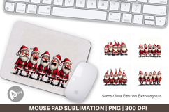 Santa Emotion Extravaganza Mouse Pad Product Image 1