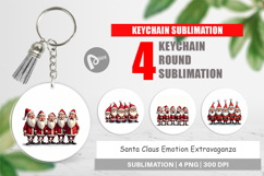 Santa Emotion Extravaganza Keychain Product Image 1