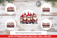 Santa Emotion Extravaganza Wind Spinner Product Image 1