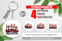 Santa Emotion Extravaganza Keychain Product Image 1