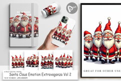Santa Emotion Extravaganza Digital Paper Product Image 1
