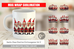 Santa Emotion Extravaganza Mug Wrap Product Image 1