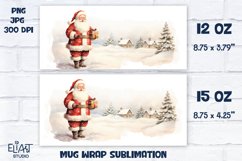 Christmas Mug Sublimation with Santa Claus for 12 and 15 OZ Mugs. Compatible with Cricut Mug Press