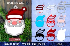 Santa Claus Confetti Shaker | 3D Santa Claus Ornament SVG Product Image 2