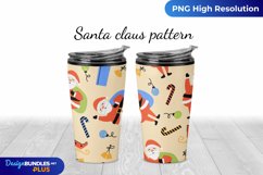Santa Claus Pattern Tumbler Wrap Design Product Image 1