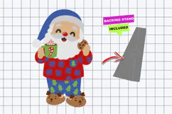 Cute Santa Claus in Pajamas 3D SVG Product Image 2