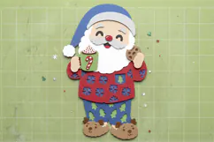 Cute Santa Claus in Pajamas 3D SVG Product Image 4