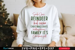 Santa Claus Reindeer Hot Cocoa SVG ,Christmas SVG Design Product Image 1