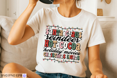 Santa Claus Reindeer Hot Cocoa Holiday SVG PNG T-shirt Product Image 2
