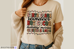 Santa Claus Reindeer Hot Cocoa Holiday SVG PNG T-shirt Product Image 3