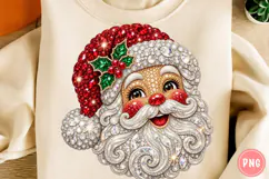 Rhinestone Santa Christmas PNG | Sparkling Jeweled Bling Png Product Image 5