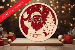 Santa Claus Round SVG Product Image 1
