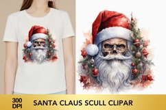 santa claus scull clipart, santa scull sublimation Bundle Product Image 2