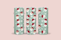 santa claus snowman skinny tumbler sublimation wrap with high resolution 300 DPI and transparant background perfect for 20oz and 30oz skinny tumbler