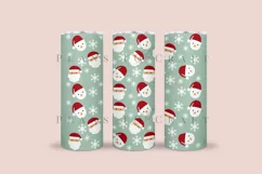 santa claus snowman skinny tumbler sublimation wrap with high resolution 300 DPI and transparant background perfect for 20oz and 30oz skinny tumbler