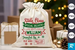Santa Claus Special Delivery SVG, Santa Sack SVG Design Product Image 1