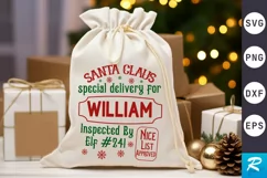 Santa Claus Special Delivery SVG, Santa Sack SVG Design Product Image 1