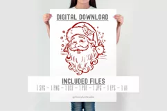 Santa Claus svg, Santa Face svg, Christmas Holiday Cut File Product Image 2